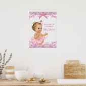 Pink Tutu Baby Girl Babydusche Begrüßungszeichen Poster (Küche)