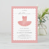 Pink Tutu Baby Girl Babydusche Einladung (Stehend Vorderseite)
