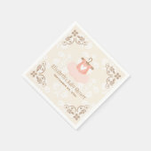 Pink Tutu Ballerina Babydusche Serviette (Ecke)