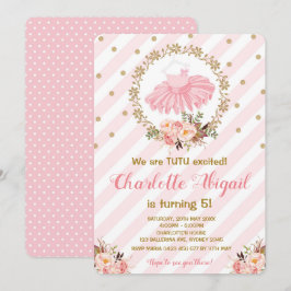 Pink Tutu Ballerina Ballerina Babydusche Einladung