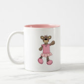 Pink Tutu Ballerina Ballerina Ballet Bear Zweifarbige Tasse (Links)