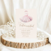 Pink Tutu Ballerina Girl Babydusche Einladung