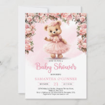 Pink tutu ballerina Mädchen Teddy Bärenblüte Rose