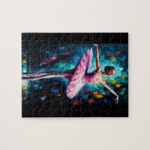 Pink Tutu Ballerina Puzzle - Colorful Dance Art on (Horizontal)