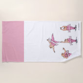 Pink Tutu Ballet Dancers Strandtuch (Vorderseite)