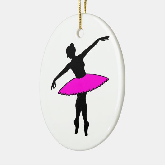 Pink Tutu Ballett Tanzlehrer Ballerina Keramik Ornament (Links)