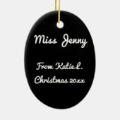 Pink Tutu Ballett Tanzlehrer Ballerina Keramik Ornament (Hinten)