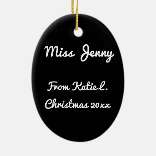 Pink Tutu Ballett Tanzlehrer Ballerina Keramik Ornament (Hinten)