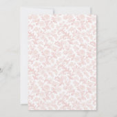 Pink Tutu Bunny Floral Baby Shower Einladung (Rückseite)