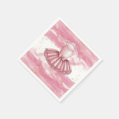 Pink Tutu Gold Glitzer Kinderdusche Serviette (Ecke)