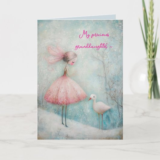 PINK TUTU GRANDAUGHTER BIRTHDAY CARD DANKESKARTE (Vorderseite)