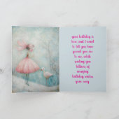 PINK TUTU GRANDAUGHTER BIRTHDAY CARD DANKESKARTE (Innenseite)