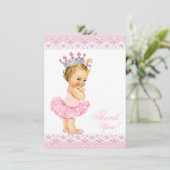 Pink Tutu Princess Baby Dusche Danke (Stehend Vorderseite)