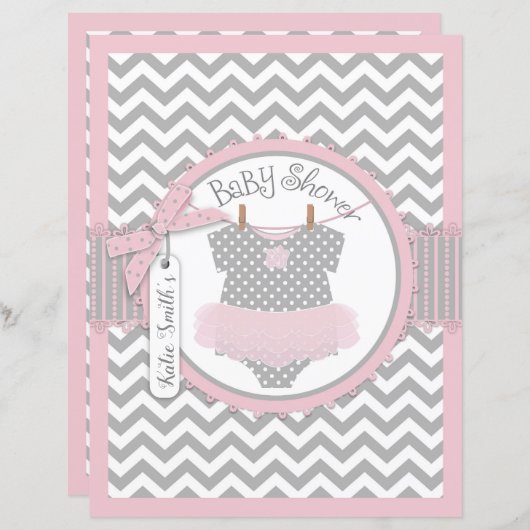 Pink Tutu Zickzack Print Baby Shooting Game Book (Vorne/Hinten)