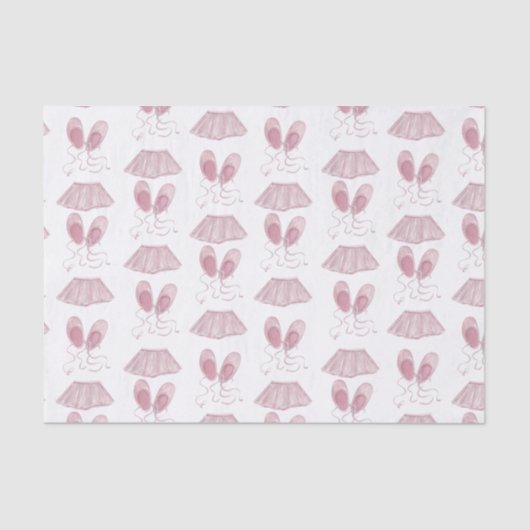 Pink Tutus Ballet Slippers Tanz Weiß Seidenpapier (Vorderseite)