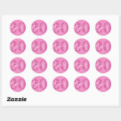 Pink Twenty 20th Twentieth Birthday Party Favor Runder Aufkleber (Blatt)