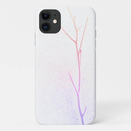 Pink Twig White Concrete Textur iPhone 11 Fall Case-Mate iPhone Hülle (Rückseite)