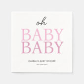 Pink Twin Baby Dusche Serviette (Vorderseite)