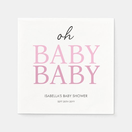 Pink Twin Baby Dusche Serviette (Vorderseite)