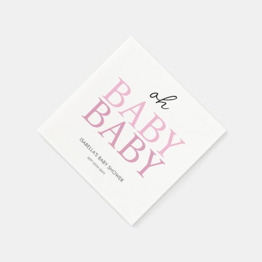 Pink Twin Baby Dusche Serviette (Ecke)