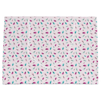 Pink Twinkle Lights Große Geschenktasche Geschenktüte