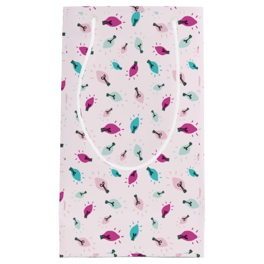 Pink Twinkle Lights Kleine Geschenktasche Kleine Geschenktüte (Vorderseite)