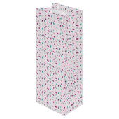 Pink Twinkle Lights Weinbeutel Geschenktüte Für Weinflaschen (Rückseite Schrägansicht)