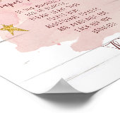 Pink Twinkle Little Star Gold Windeln Raffel-Zeich Poster (Ecke)