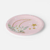 Pink Twinkle Little Star Tellers Pink Gender-Studi Pappteller (Schrägansicht)