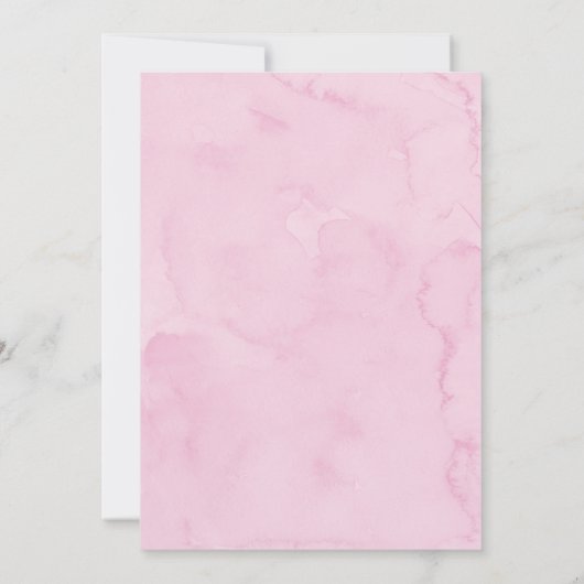 Pink Twinkle Star Cloud Baby Dusche Einladung (Rückseite)