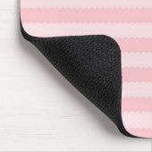 Pink Two Tone Wavy Stripes Muster Girl Mousepad (Ecke)
