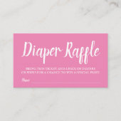 Pink Typografy Diaper Umschließkarte Begleitkarte (Vorderseite)