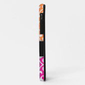 Pink-u. Orangen-Damast-Monogramm iPhone 5 Case-Mate iPhone Hülle (Hinten/Links)