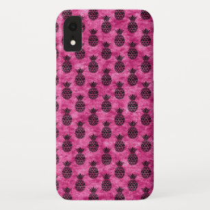 Pink-u. Schwarz-Ananas-tropisches Sommer-Muster Case-Mate iPhone Hülle
