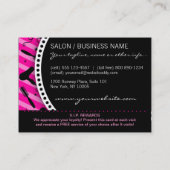 Pink-u. Schwarz-Salon-Loyalität Treuekarte (Rückseite)