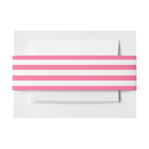 Pink-u. weißesgestreiftes Einladungs-Bauch-Band Einladungsbanderole