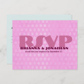 Pink UAWG Wedding Response Postcard Einladungspostkarte (Vorne/Hinten)