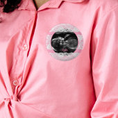 Pink Ultrasound Babydusche Button