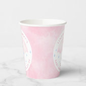 Pink Umbrella Baby Dusche Pappbecher (Links)
