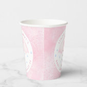 Pink Umbrella Baby Dusche Pappbecher (Rechts)