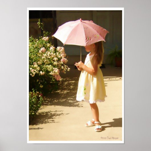 Pink Umbrella Girl Poster (Vorne)
