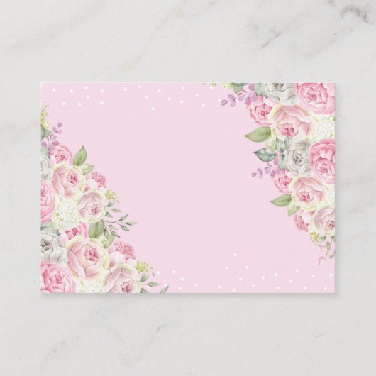 Pink Umbrella Teddy Bear Bücher für die Babyumschl Begleitkarte (Rückseite)