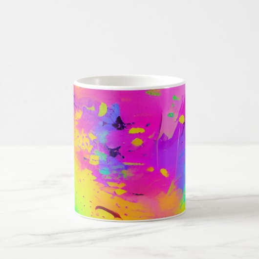 Pink und Abstrakter Putz Kaffeetasse (Mittel)