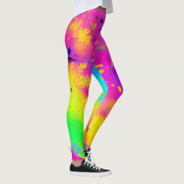 Pink und Abstrakter Putz Leggings