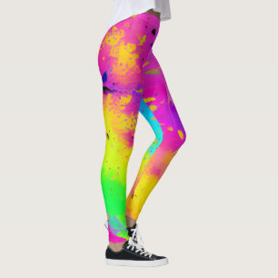 Pink und Abstrakter Putz Leggings