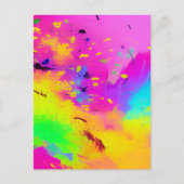 Pink und Abstrakter Putz Postkarte (Vorderseite)