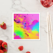 Pink und Abstrakter Putz Serviette (Beispiel)