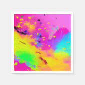 Pink und Abstrakter Putz Serviette (Vorderseite)