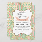 Pink und Aqua Blue Hot Air Balloons Babydusche Einladung (Vorne/Hinten)