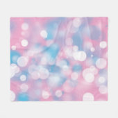 Pink und Aqua Bokeh Party Lights Fleecedecke (Vorderseite (Horizontal))